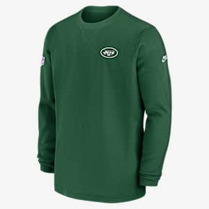New York Jets Sideline Logo Coach Men's Nike NFL Long-Sleeve Top